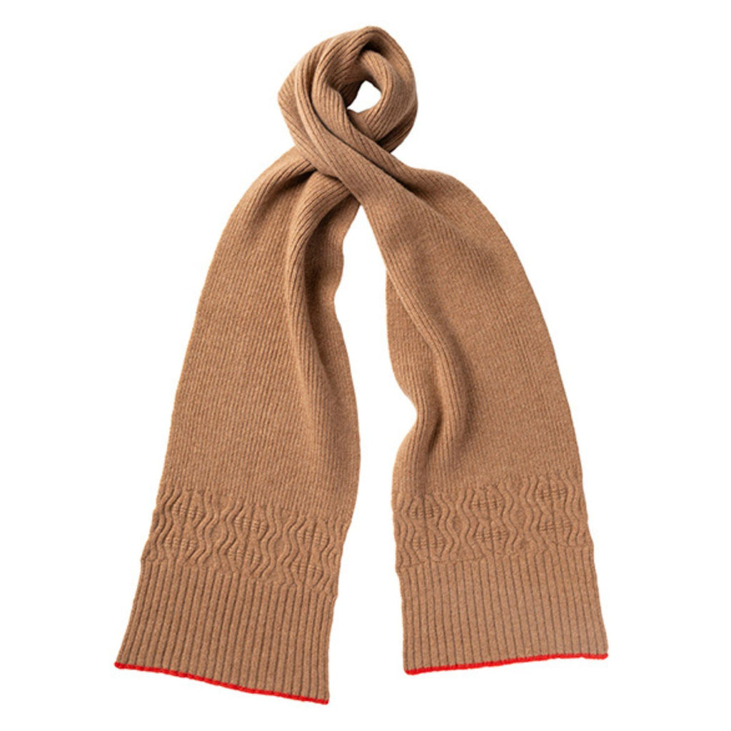 Knitted Vicuna Mid-Weight Ribbed Cashmere Beanie Hat & Scarf Set