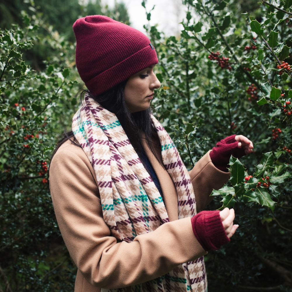 Deluxe Tayberry Gun Club Cashmere Scarf