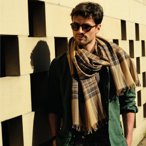 Weekender Camel Stewart Cashmere & Silk Scarf