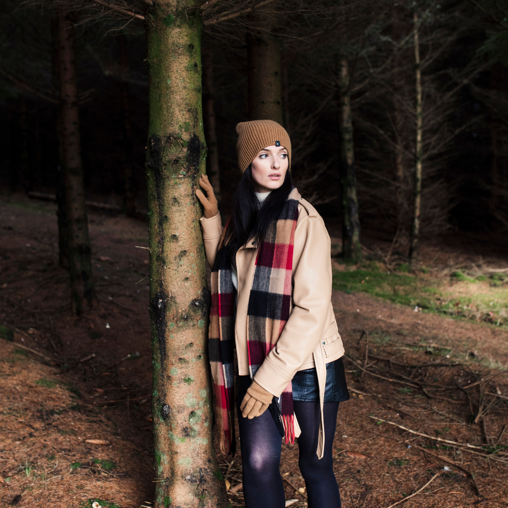 Oban Vicuna Block Cashmere Scarf