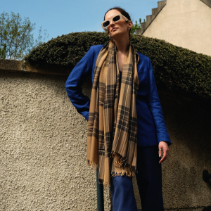 Weekender Camel Stewart Cashmere & Silk Scarf