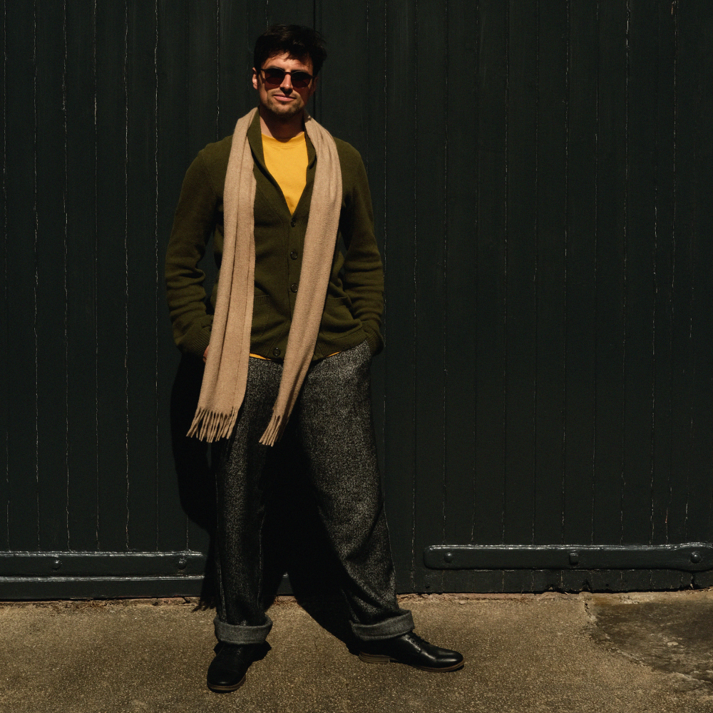 Oban Fawn Cashmere Scarf