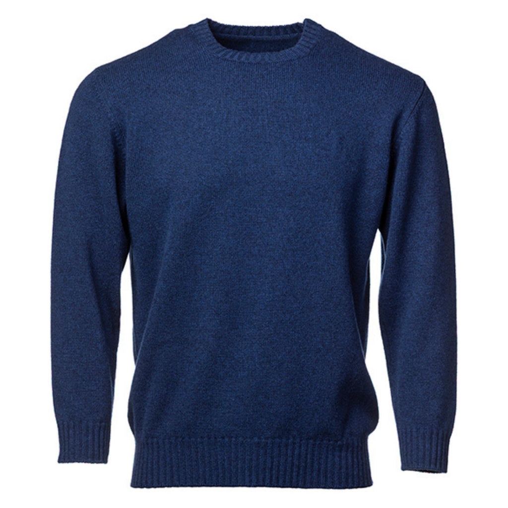 Unisex Midnight Mid-Weight Plain Cashmere Crew Neck Sweater