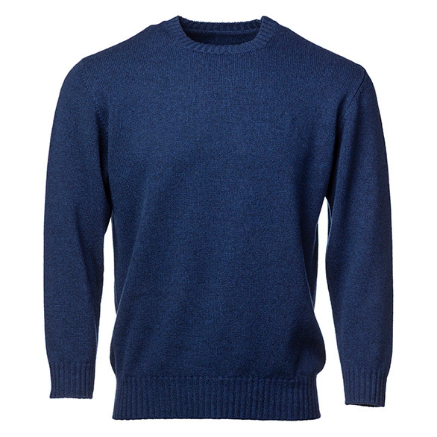 Unisex Midnight Mid-Weight Plain Cashmere Crew Neck Sweater