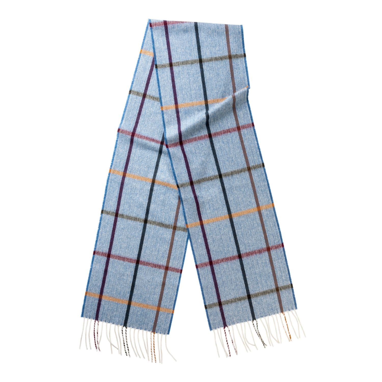 Oban Fala Blue Cashmere Scarf