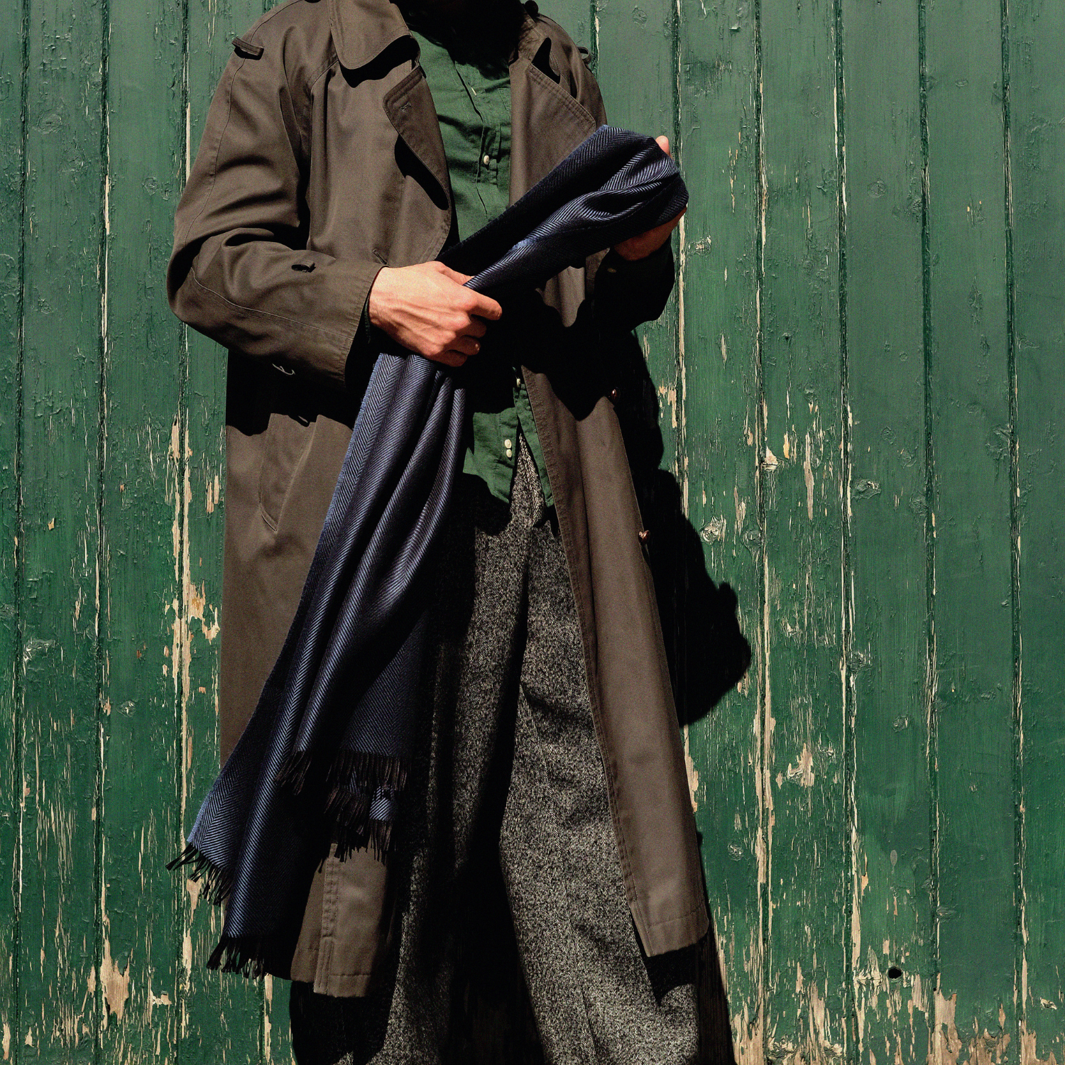 Marquee Evening Slim Herringbone Cashmere & Silk Scarf