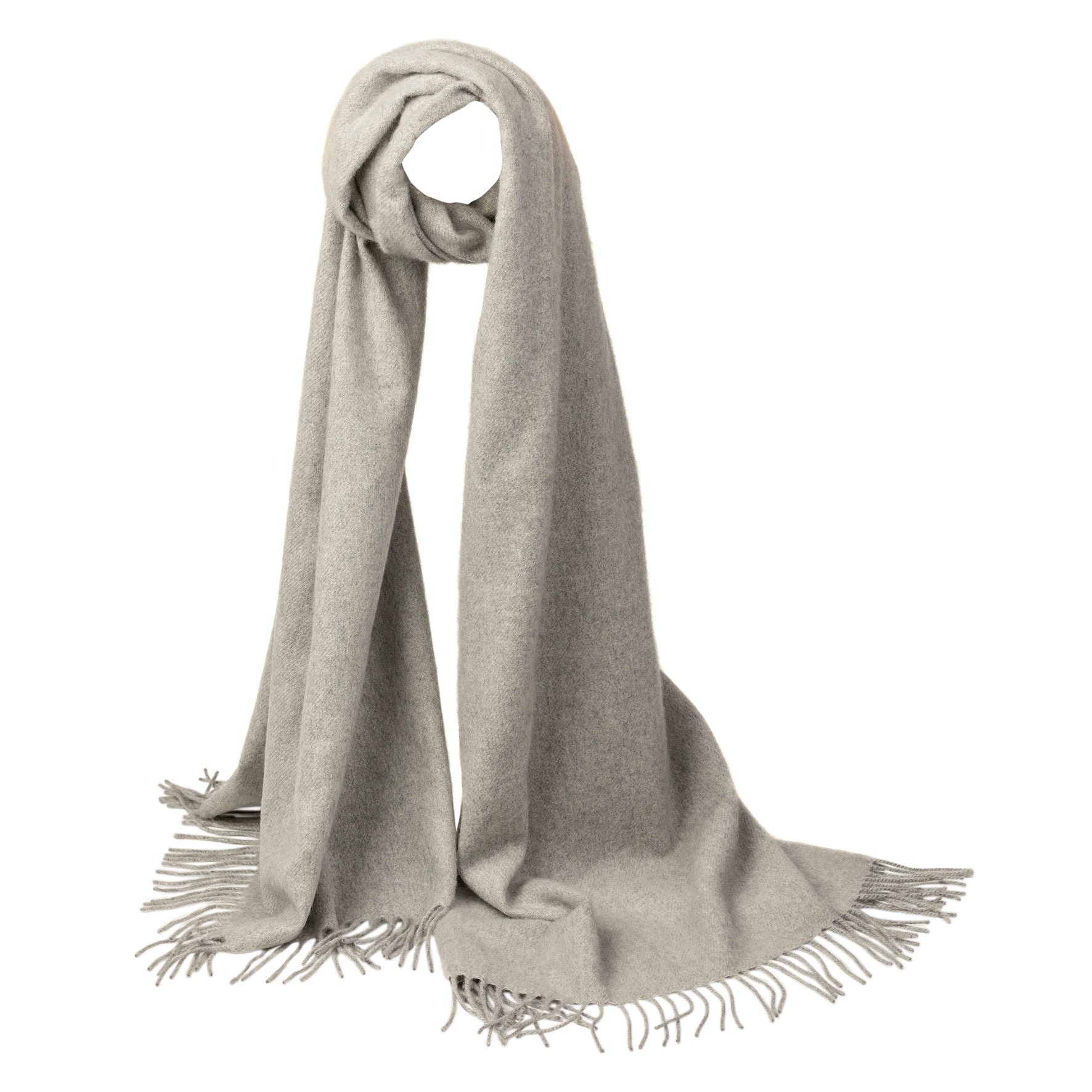 Callan Light Grey Cashmere Stole