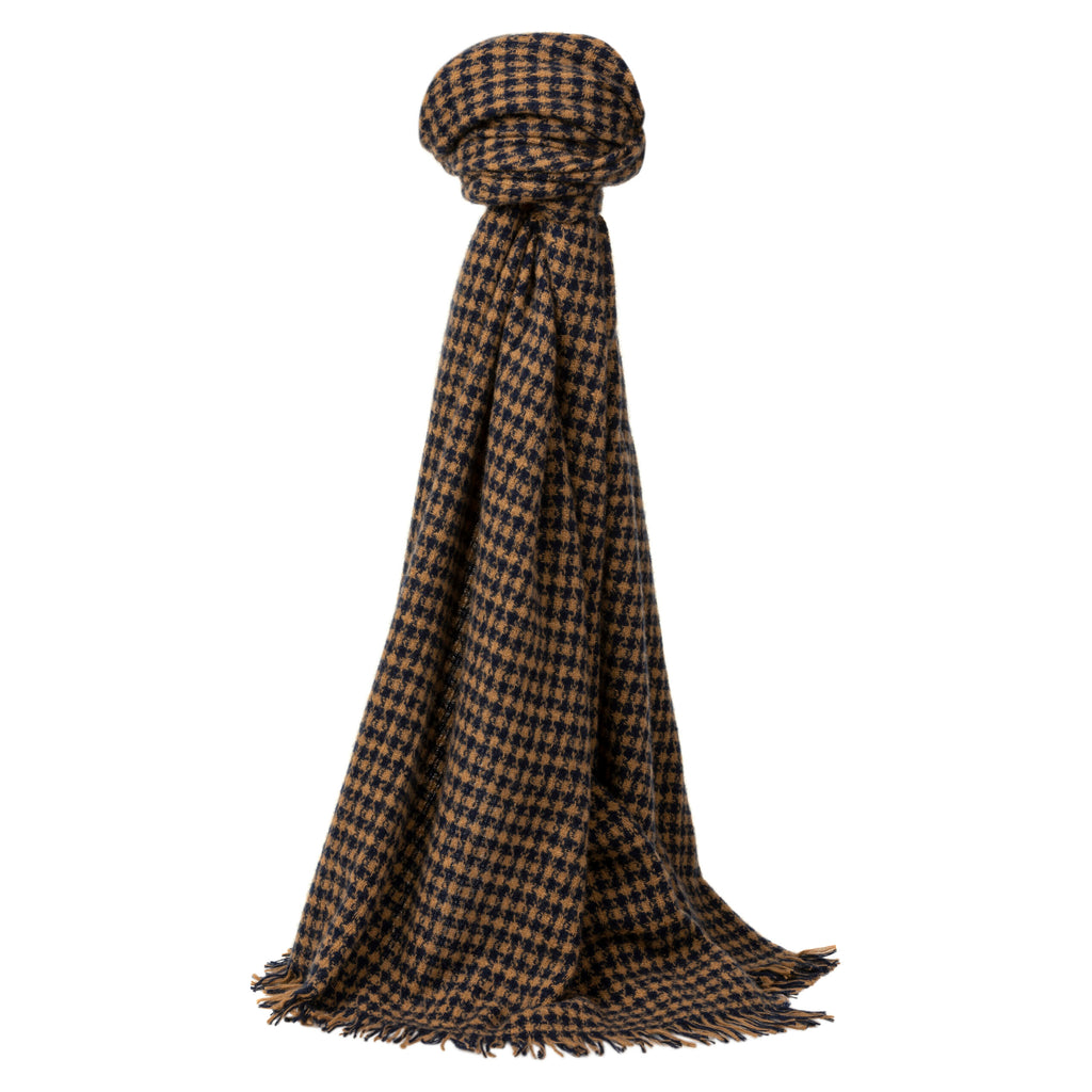 Talisker Navy Saltire Cashmere Scarf