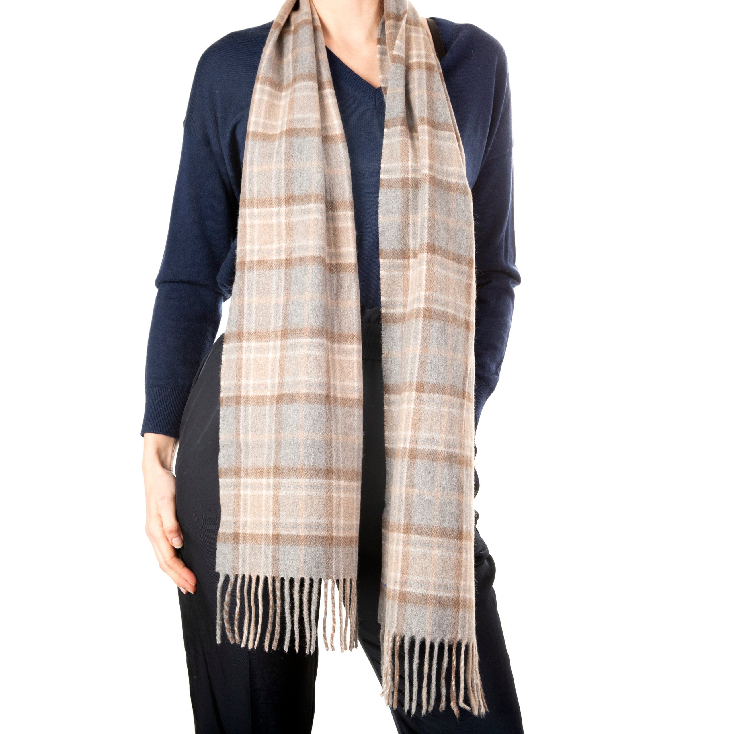Oban Natural MacKellar Cashmere Scarf