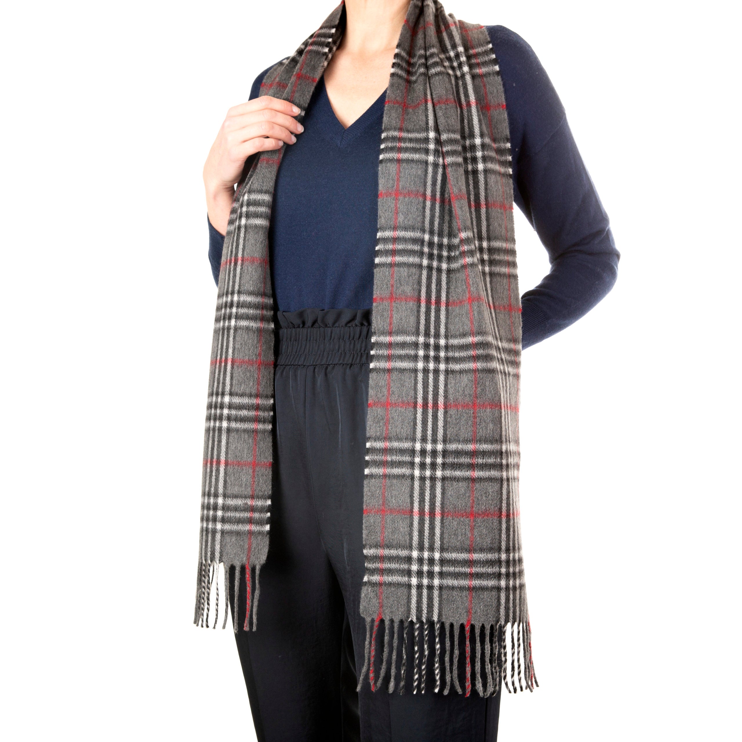 Oban Dark Grey Thomson Cashmere Scarf
