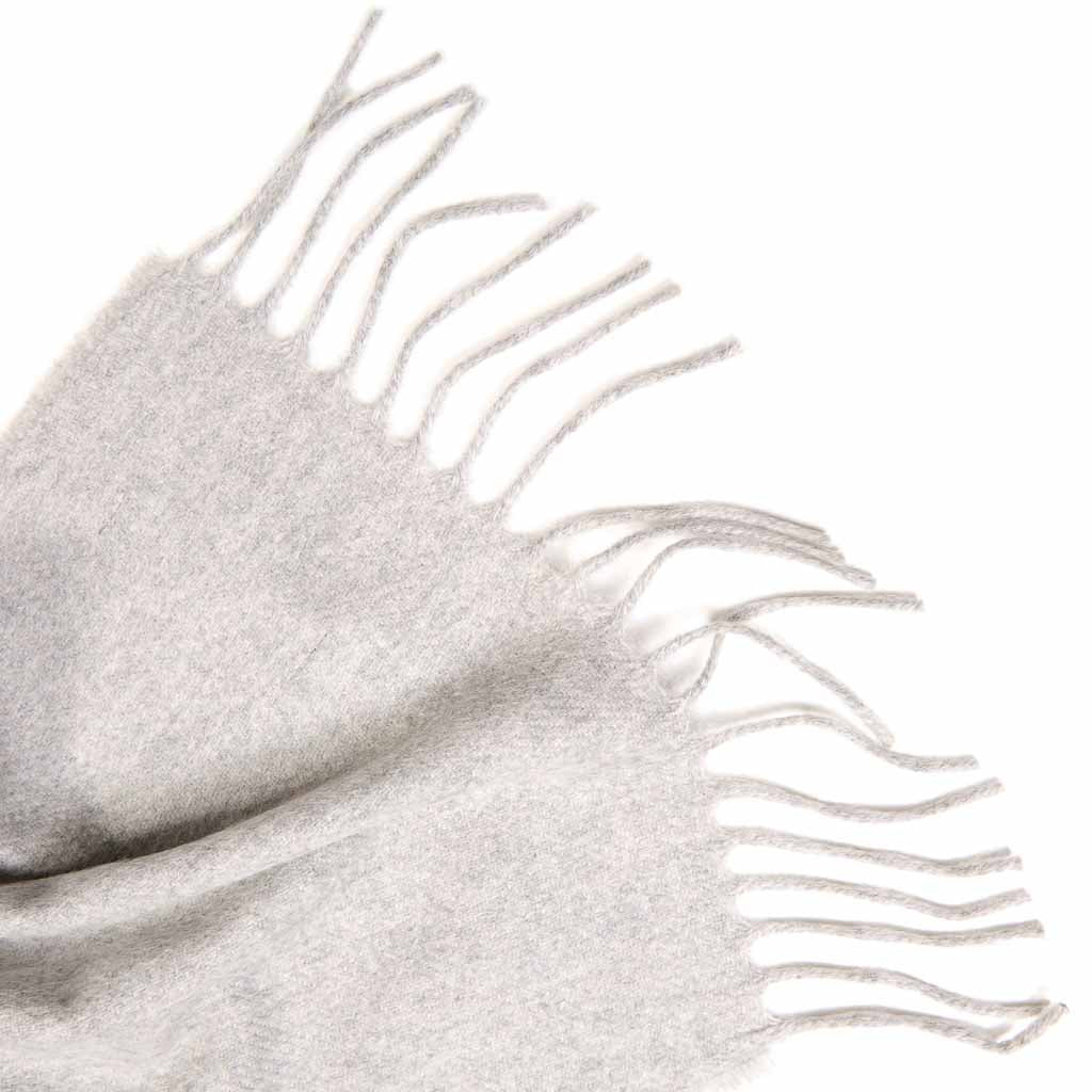 Oban Light Grey Cashmere Scarf