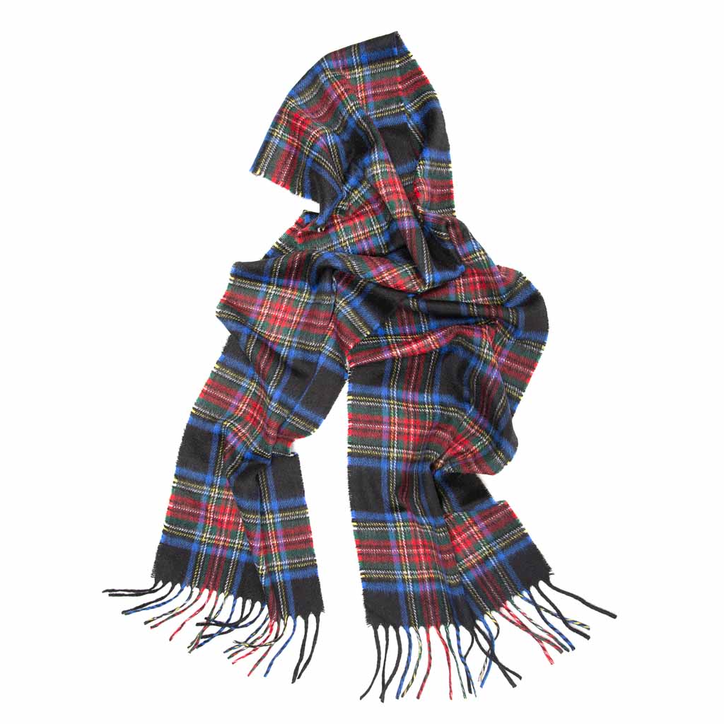 Oban Black Stewart Cashmere Scarf
