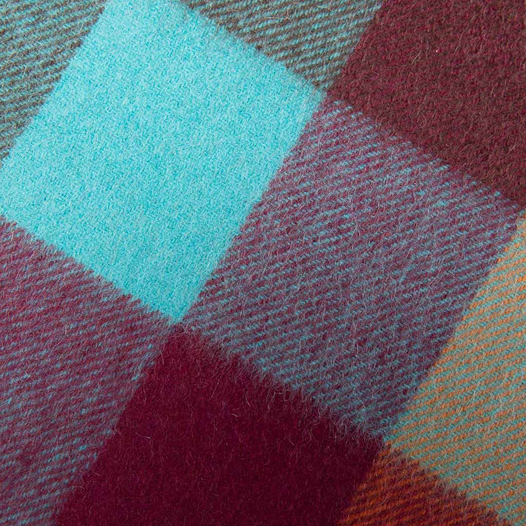 Oban Rich Autumn Block Cashmere Scarf