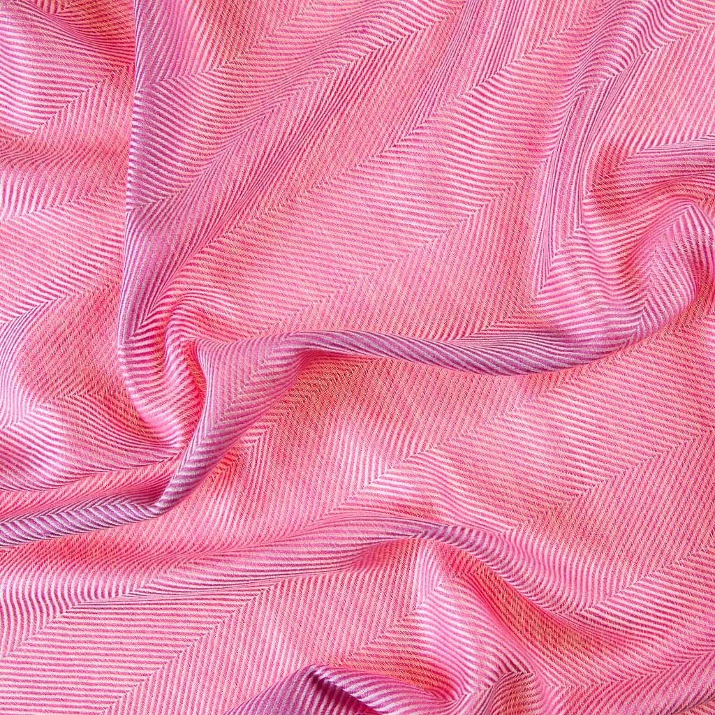 Marquee Lipstick Pink Herringbone Cashmere & Silk Stole