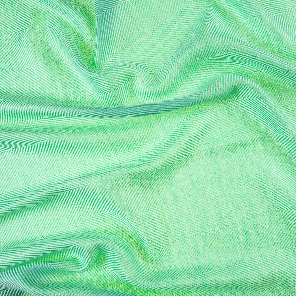 Marquee Spring Green Herringbone Cashmere & Silk Stole