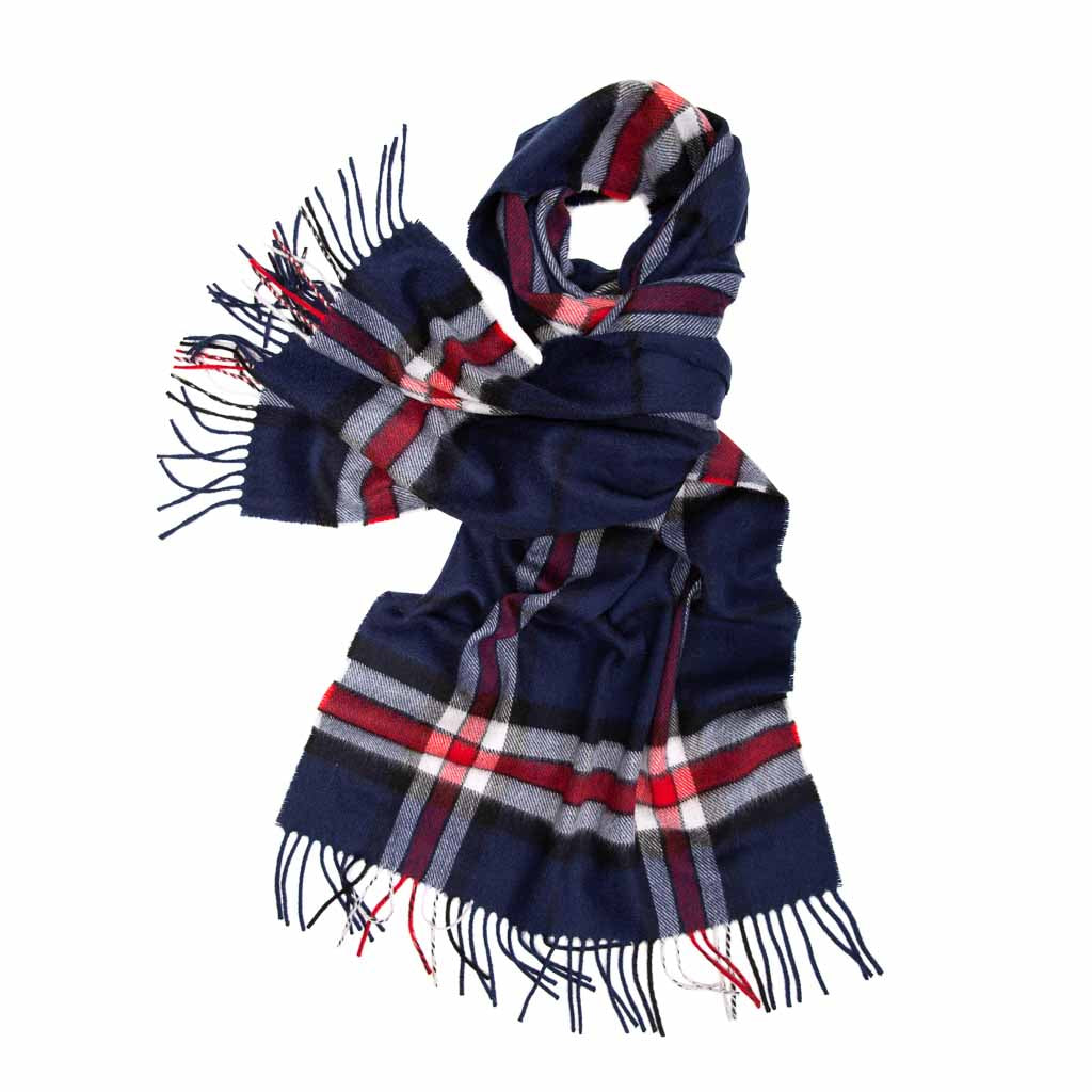 Machair Navy Classic Thomson Cashmere Scarf