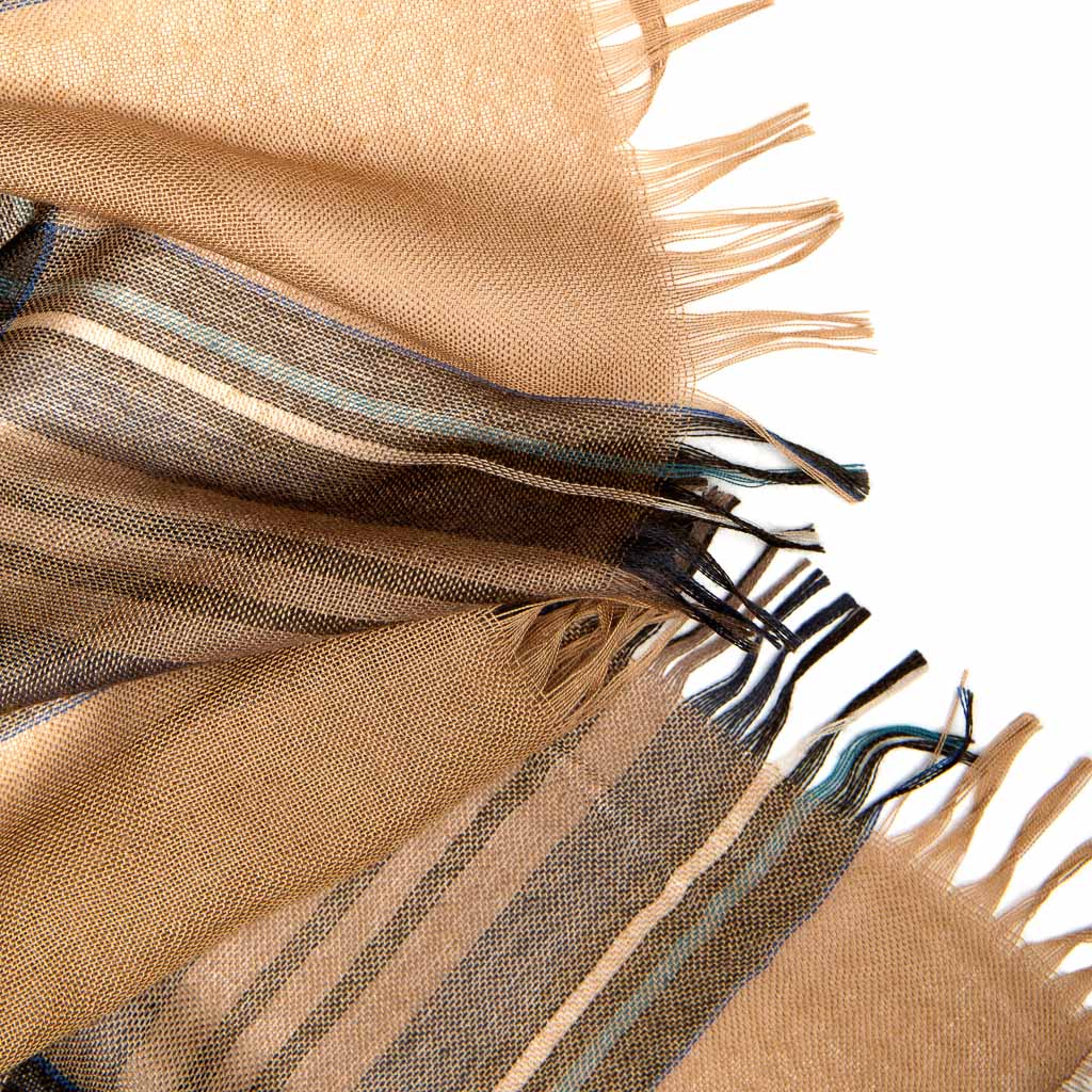 Weekender Camel Stewart Cashmere & Silk Scarf