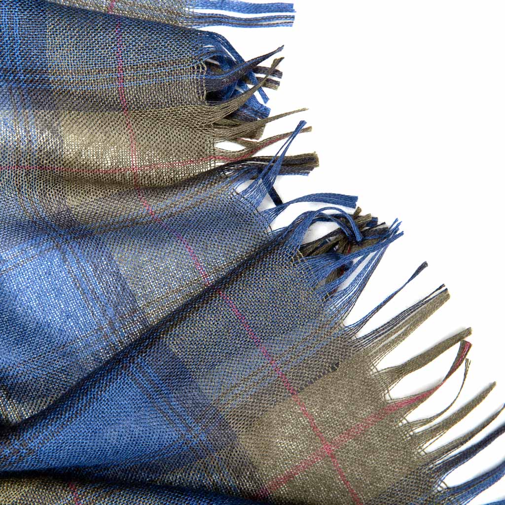 Weekender Turf Check Cashmere & Silk Scarf