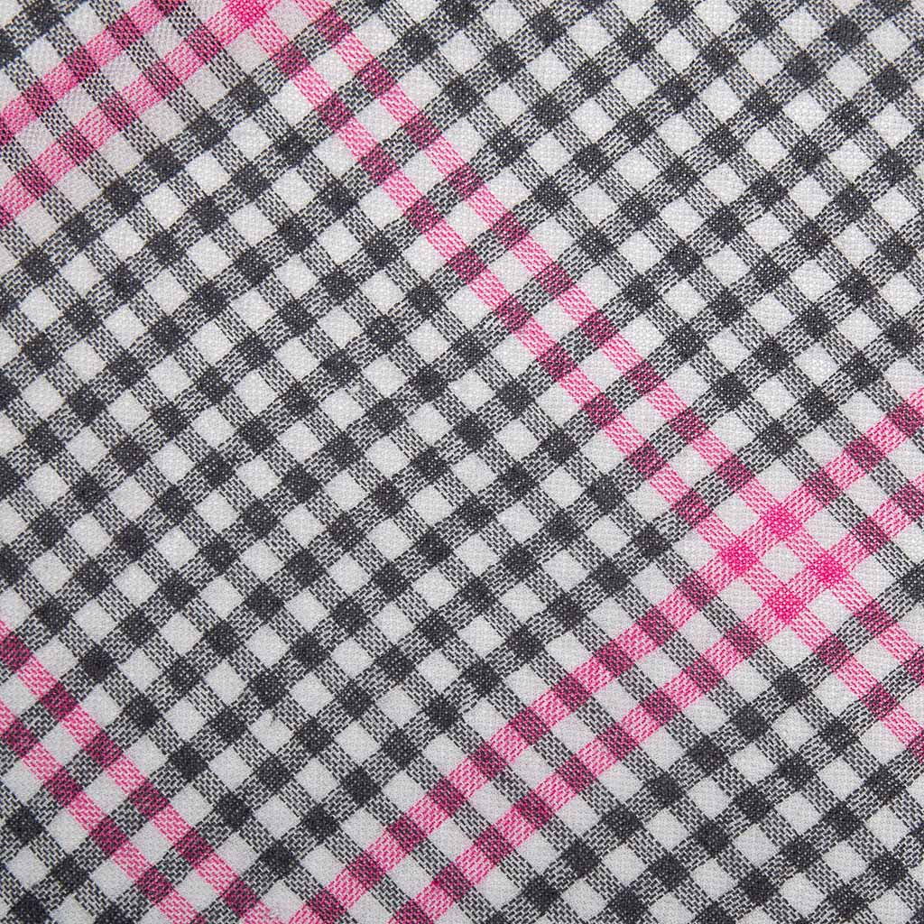 Weekender Grey Gingham Cashmere & Silk Scarf