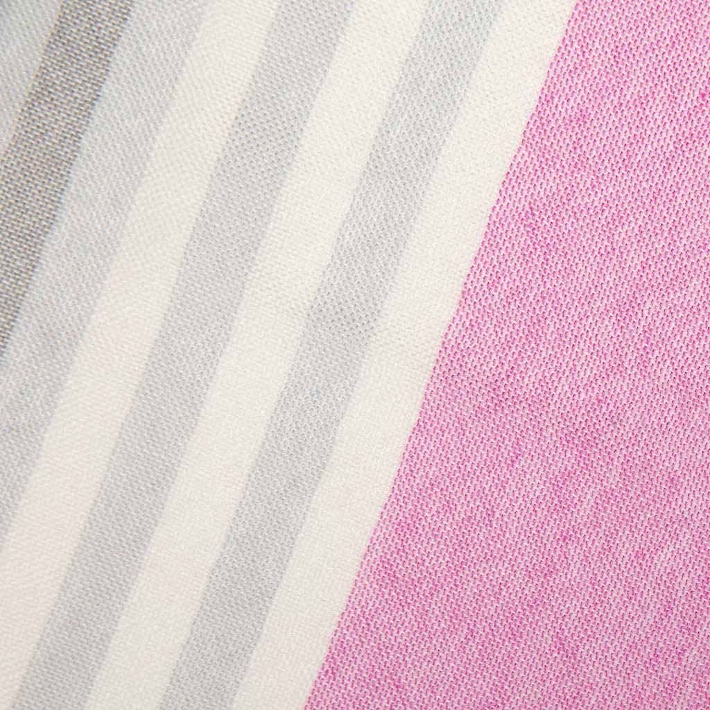 Weekender Rose Stripe Cashmere & Silk Scarf