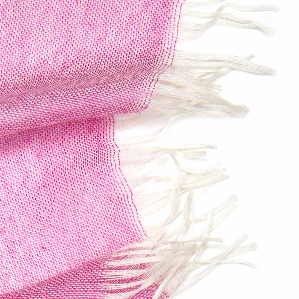 Weekender Rose Stripe Cashmere & Silk Scarf
