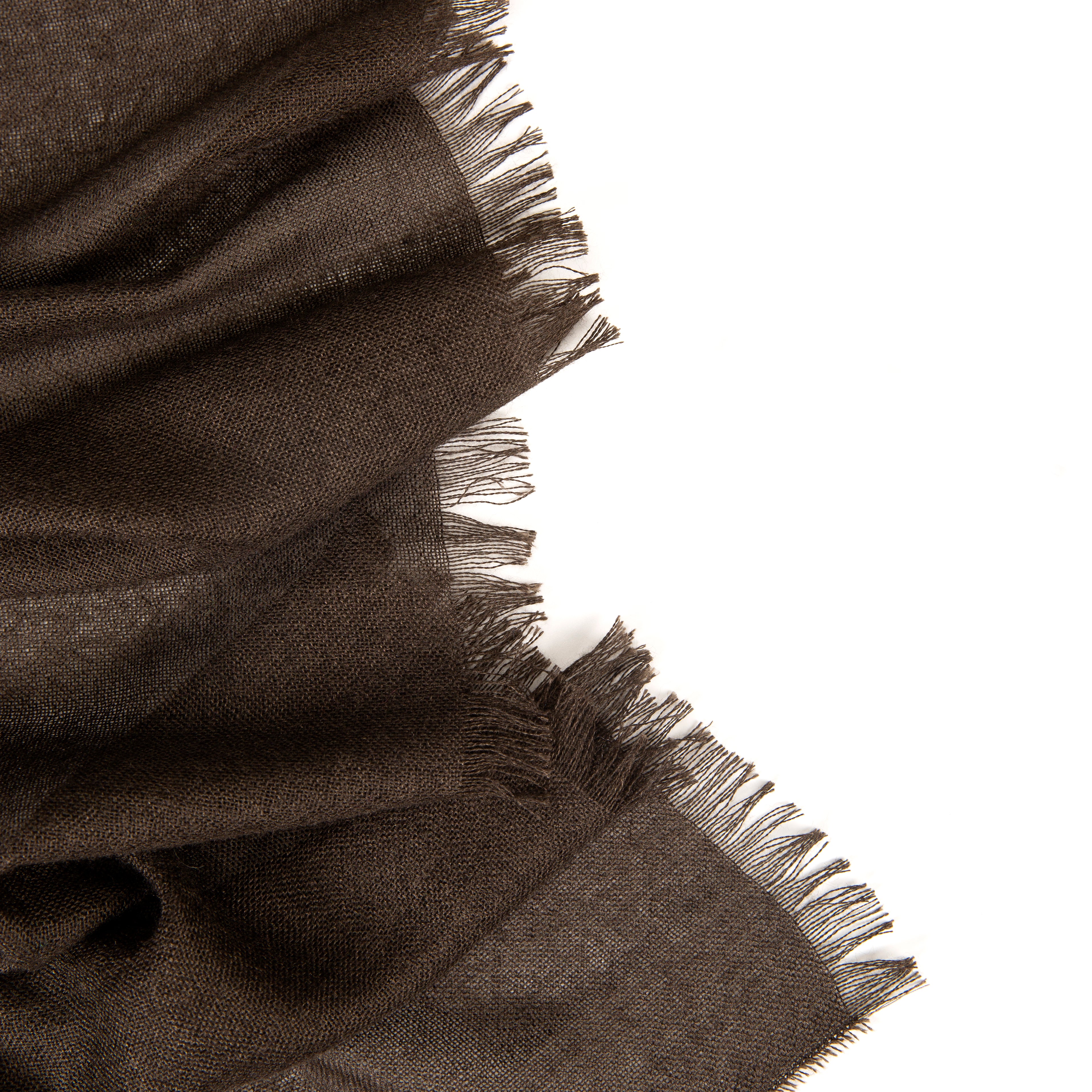 Weekender Dark Loden Cashmere & Silk Scarf