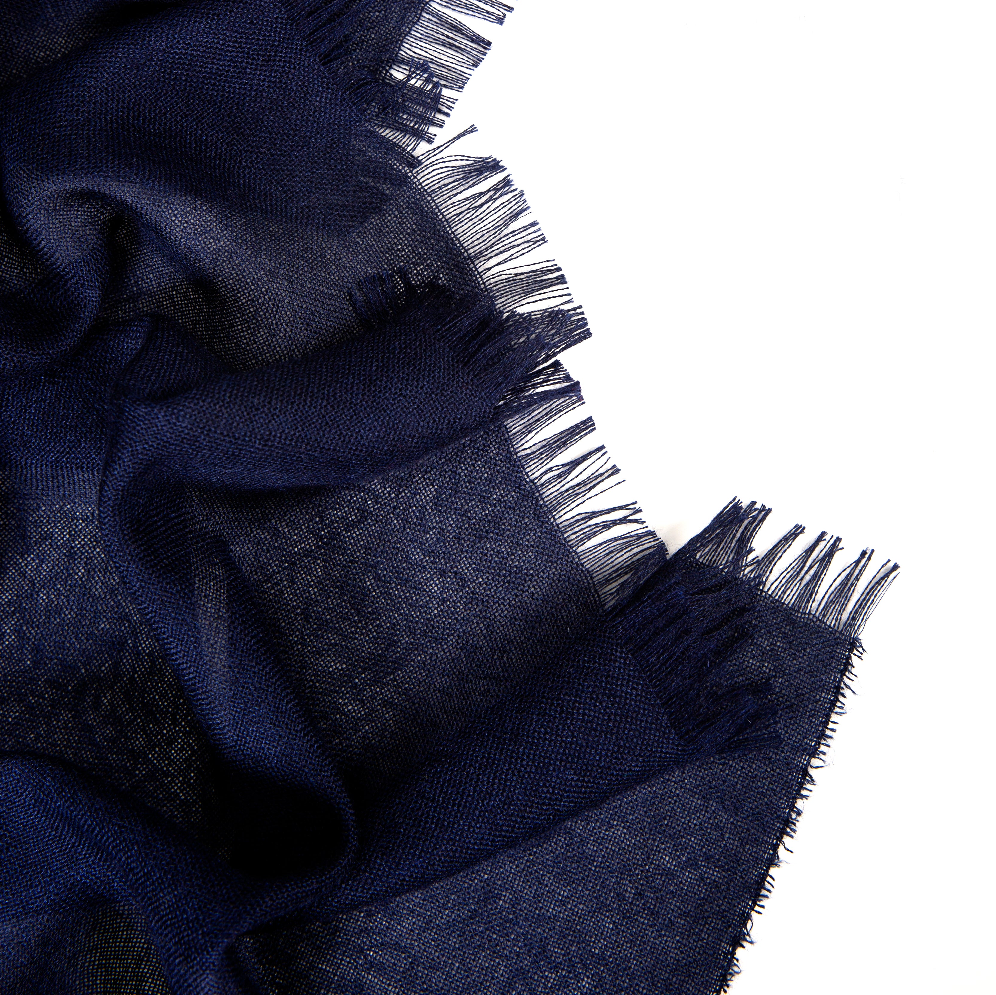 Weekender Navy Cashmere & Silk Scarf
