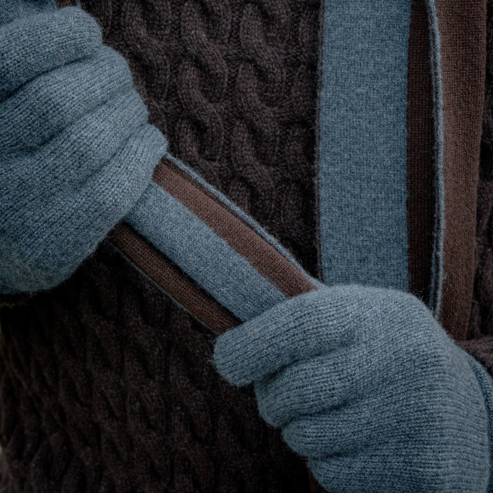 Gents Black Cashmere Gloves