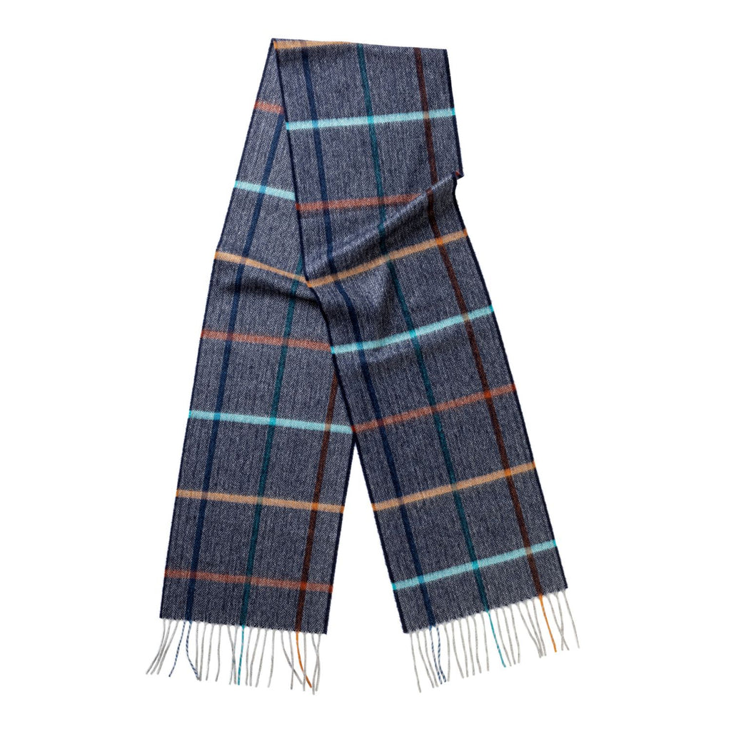 Oban Fala Navy Cashmere Scarf