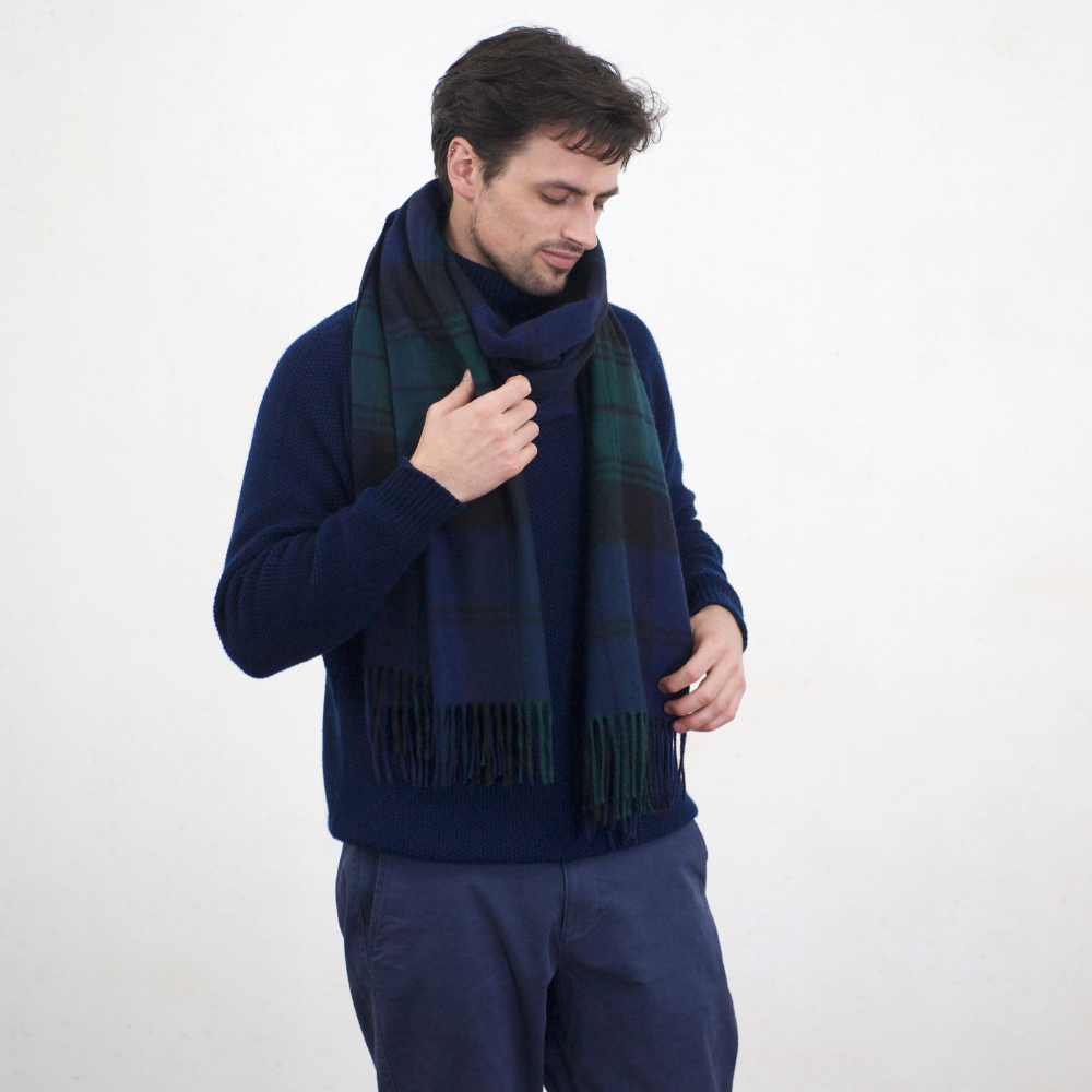 Callan Black Watch Cashmere Stole