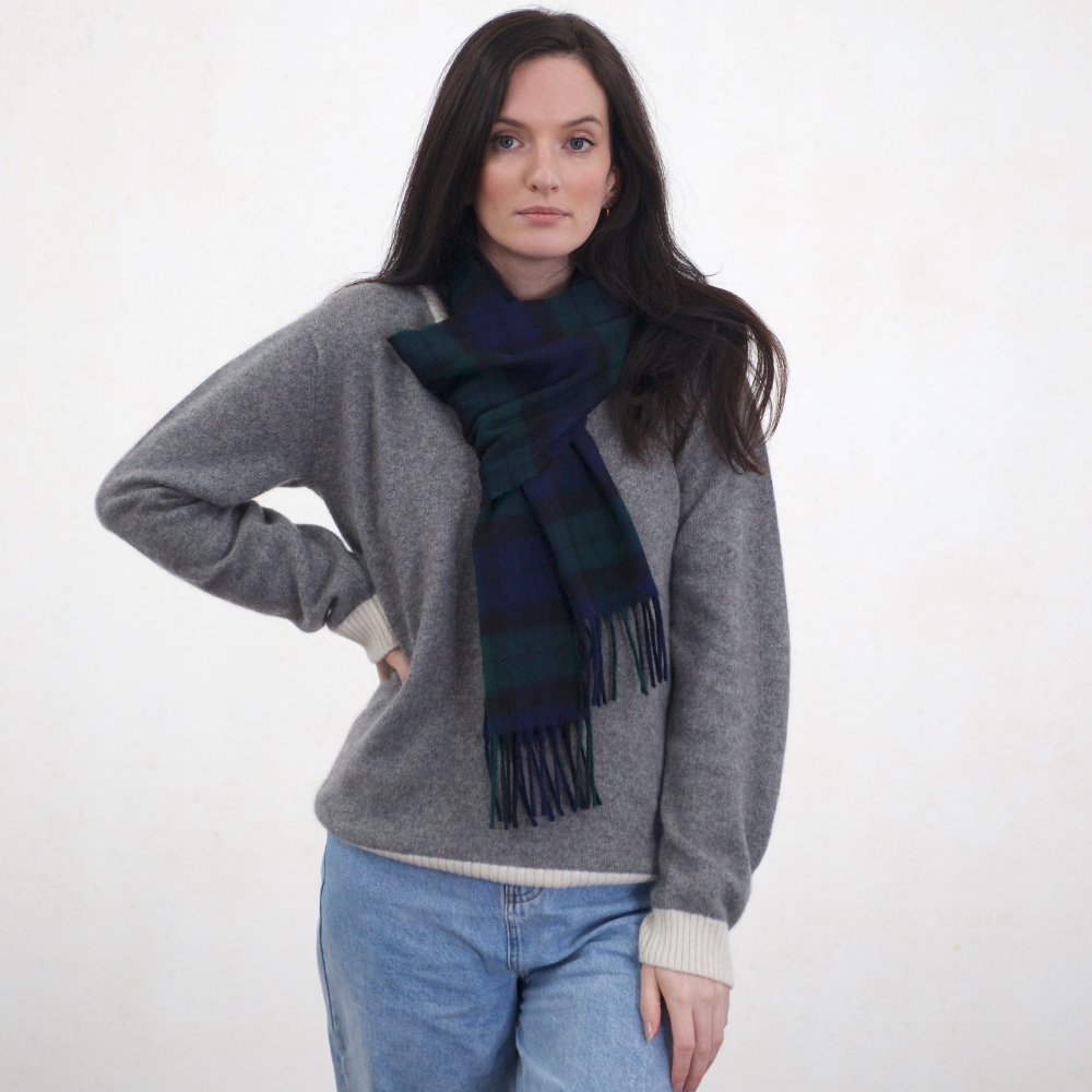 Oban Black Watch Cashmere Scarf