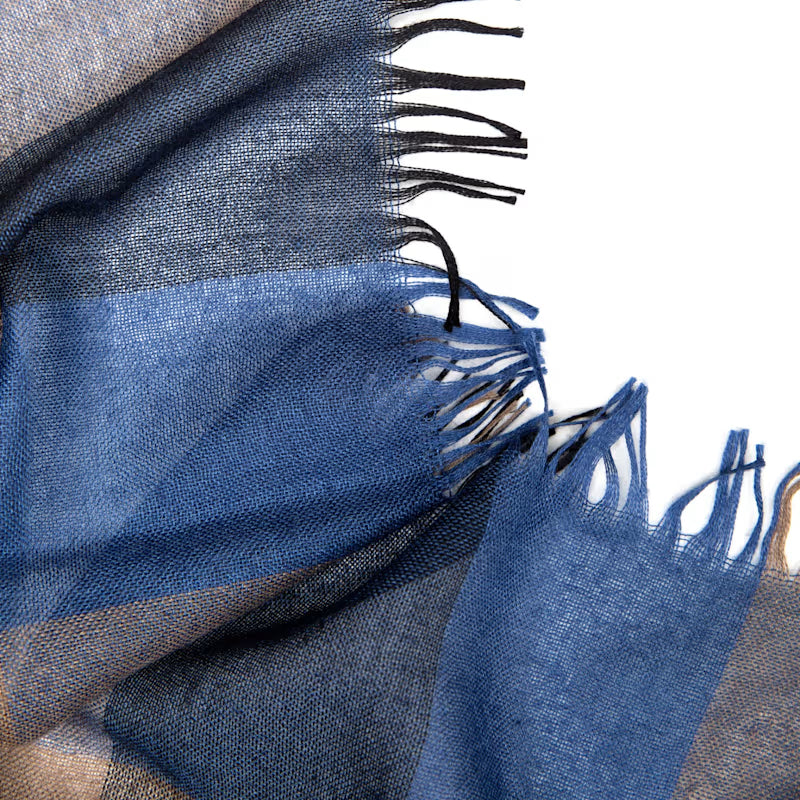 Weekender Denim Buffalo Cashmere & Silk Scarf