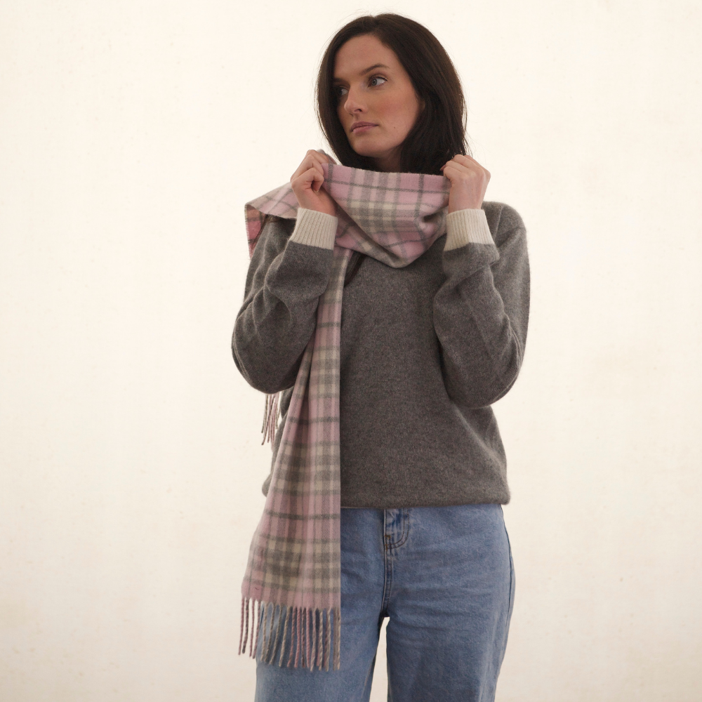 Oban Pink Thomson Cashmere Scarf