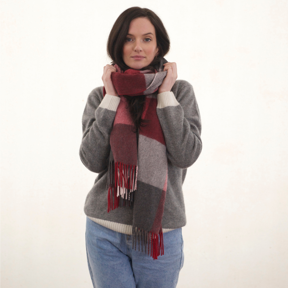 Callan Red Reiver Cashmere Stole