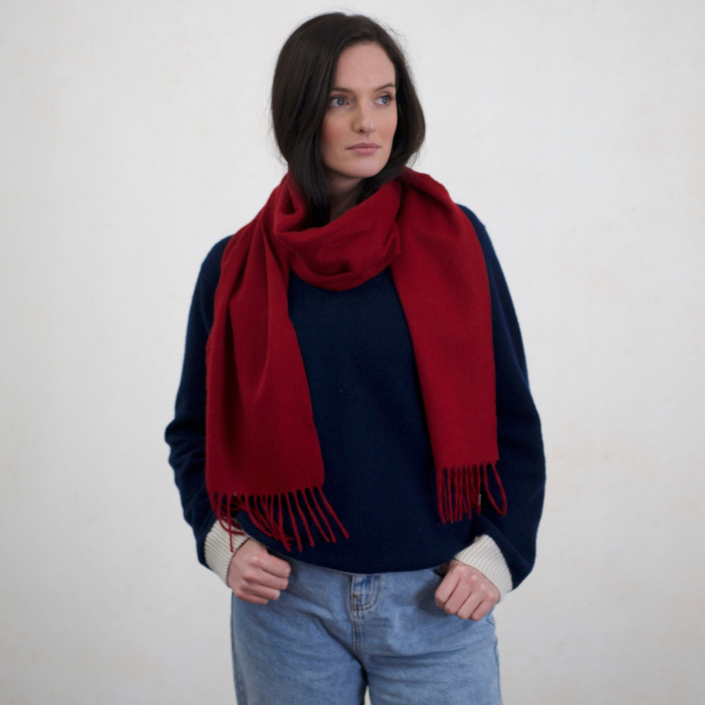 Oban Old Red Cashmere Scarf