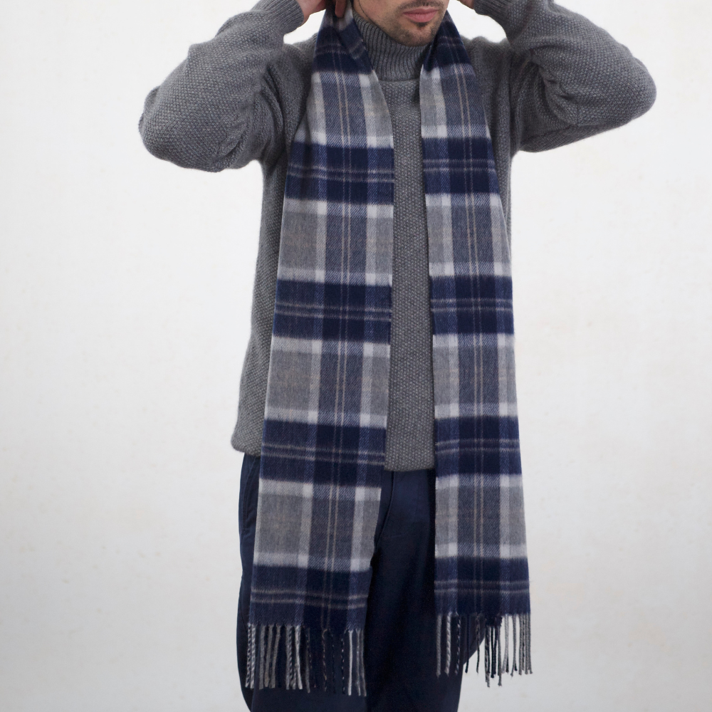 Oban Silver Bannockbane Cashmere Scarf