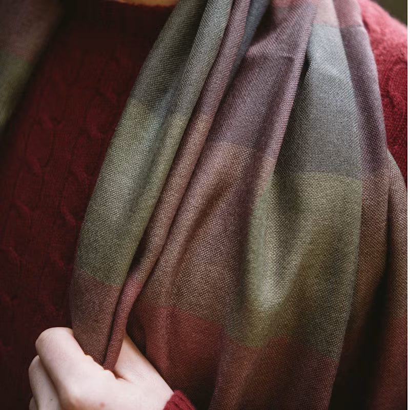 Weekender Dark Moss Buffalo Cashmere & Silk Scarf