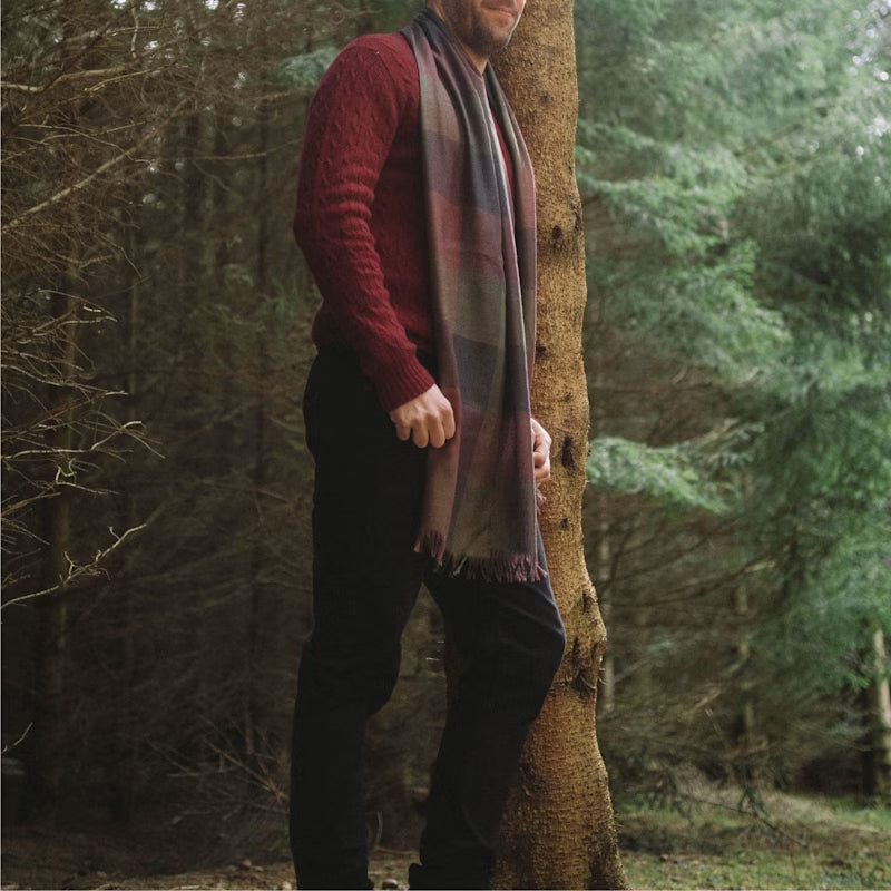 Weekender Dark Moss Buffalo Cashmere & Silk Scarf