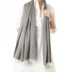 Thumbnail image for Marquee Graphite Herringbone Cashmere & Silk Stole