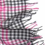 Thumbnail image for Weekender Grey Gingham Cashmere & Silk Scarf