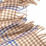 Thumbnail image for Weekender Camel Gingham Cashmere & Silk Scarf
