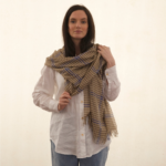 Thumbnail image for Weekender Camel Gingham Cashmere & Silk Scarf