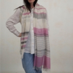 Thumbnail image for Weekender Rose Stripe Cashmere & Silk Scarf