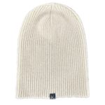 Thumbnail image for White Deluxe Knitted Cashmere Beanie Hat