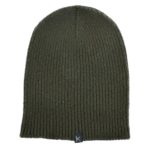 Thumbnail image for Military Green Deluxe Knitted Cashmere Beanie Hat