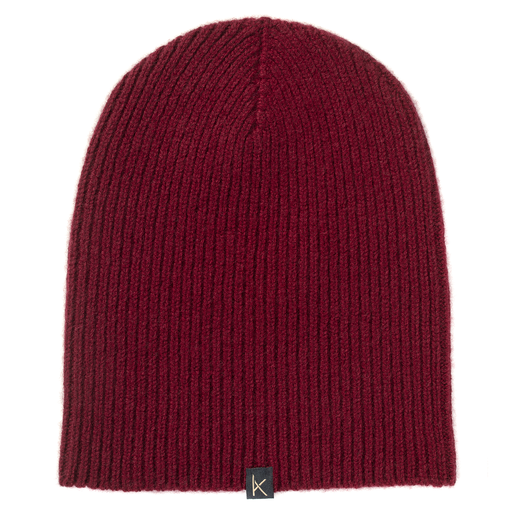 Claret Deluxe Knitted Cashmere Beanie Hat