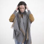 Thumbnail image for Talisker Natural Pinstripe Cashmere Scarf