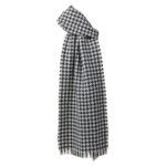 Thumbnail image for Deluxe Navy Houndstooth Cashmere Scarf
