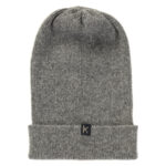 Thumbnail image for Mid Grey Micro-Rib Cashmere Beanie Hat