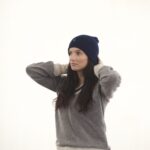 Thumbnail image for Navy Micro-Rib Cashmere Beanie Hat